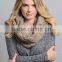 Fashion Solid Color 100% Acrylic Knitted Crochet Scarf For Lady