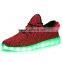 Hot selling led ADULT yeezy light shoes with USB charge led light up MEN yeezy shoes sport shoes