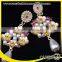 hanging indian flower tassel artificial pearl earrings