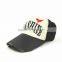 Custom Black Cotton Blank Plain Frayed Distressed Strapback Baseball Cap