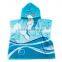 Velour printed dolphin hooded kids beach towel cotton velour kids hooded beach towel
