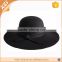 Black hat winter floppy faux wool felt hat cheap                        
                                                Quality Choice