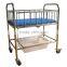 2016 New Movable Stainless Steel Single Infant Hospital Baby Bed