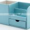 Multifunction leather custom material pu leather desk organizer , silicone desk organizer , standard size pvc desk organizer