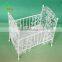 Unique Handmade Miniature Metal Pure White Bed for Dollhouse
