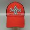 High quality custom unisex 6 panel 100% cotton red embroidered curved baseball cap wholesale