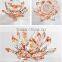 color glass crystal lotus flowers for wedding decorations(R-0929