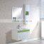 White Mirrored MDF, PVC Wall Mounted Arc Shower Enclosure Acrylic Shower Tray and Bathroom Vanity