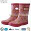 2014 popular handmade multicolor kids rubber rain boots