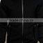 Daijun oem 2016 new design high quality cotton black outer black plain zip up sports jacket