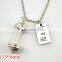 Weightlifting Barbell Weakness Is a Choice Charms Sports Gym Necklace