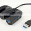 4 port the shape of 3 font USB 3.0 HUB for Windows 95/98/2000/2003/ME/XP/Vista or Mac OS 8.1/Windows7