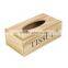 Laser carved high quality customized desktop decoration wooden tissue storage box