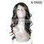 24inch black and brown color romance curl 100%high tempreture fibre 185gselling simple design virgin hair loose wave good prices