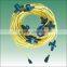 100' 14/2 Yellow Temporary Light String with cages