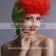 Crazy halloween wig, cheap green color hair party wig,rainbow wig, clown wig