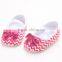 2016 children knitting cloth cute bow baby dress shoes