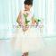 White Sleeveless Floor Length Custom Made Vestidos Girl Dress for Wedding Ball Gown FG019 patterns for girl dresses