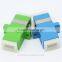 White- cap SC SX fiber optic adapter