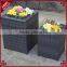2-pc square shape planter box plastic rattan big outdoor garden flower pot
