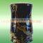 NATURAL STONE BLACK AND GOLD MARBLE URNS