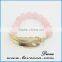 fashion stone beads bracelet with metal leaf charm