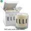 Large Frosted Glass Fern Candle Holders with silver metal lids