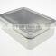PVC clear window metal tin box