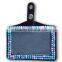 Pink/Blue Pearl Style ID Holder, High Quality Promotion Gift PU Leather Badge Holder with Crystal Gem Decoration