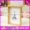 2016 hot sale baby wooden funny photo frame, most popular kids wooden funny photo frame W09A040