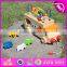 2015 Multifunction wooden pull and push toy for kids,Lovely wooden toy pull for children,Hot sale wooden baby car toy W05B074-A1