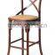 hot sale wood Cross back bar stool high chair and high back chair