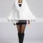 2015 Winter Fashion Knitting With Faux Fox Fur Shawl Woman Cape