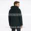 Customized black plain down jacket winter thick coat for men