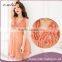 Ladies sexy lace flower transparent intimate sleepwear robe night gown