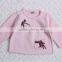 Korean style custom knit baby sweater in solid color