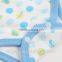 8TB1-109 Blue Plain Knitted Baby Winter Clothing 8 Pcs Set New Born Baby Gift Set With Hanger Package