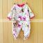newborn baby Spring and Autumn fleece long-sleeved harness jumpsuit pure cotton clothes