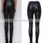 EY0206P Europea Lady High Waist pu Leather Feets Pants Women Pants pu Pants