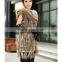 SJ095-01 Hot Sale Rabbit Fur Woman Hand Crochet Knit Fabric Jacket