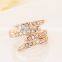 New Gold Plated Rings for women engagement CZ diamond jewelry vintage women wedding rings fashion Accessories