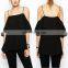 Sexy Ladies Cold Shoulder India Wholesale Clothing Fashion Chiffon Blouse