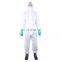 Xiantao Factory SMS coverall non woven disposable waterproof with hood