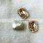 Light Peach Rectangle Fancy crystal beads by Cabochon Cushion Cut