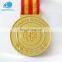 Wholesale cheap custom gold plated sports medals China police star military medal with ribbon