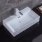 Bahtorom ceramic rectangle single hole sanitary ware wash basin tabletop good sale china supplier for hotel home used