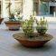 Outdoor Garden Corten steel planter boxes