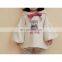 Q1089/New baby girls casual autumn fleece top Toddler girls cute bear sweatshirts with hood