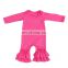 Wholesale Baby Clothes Romper Long Sleeve 100% Cotton Ruffle Baby Romper