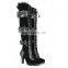 New Stylish Women heels Shoes Thigh High Boots Female Big Size 34-47 Stretch Faux Slim High Boots Over The Knee Boots